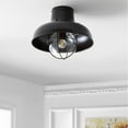 thumbnail image 4 of JONATHAN Y Cameron 13" Metal LED Semi-Flush Mount, Oil Rubbed Bronze, 4 of 7