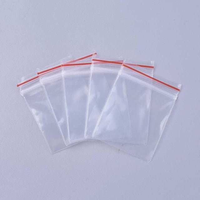 500 bolsas de plástico con cierre hermético, resellables, rectangulares, transparentes, de 40 x 30 mm. Grosor: 0,06 mm.