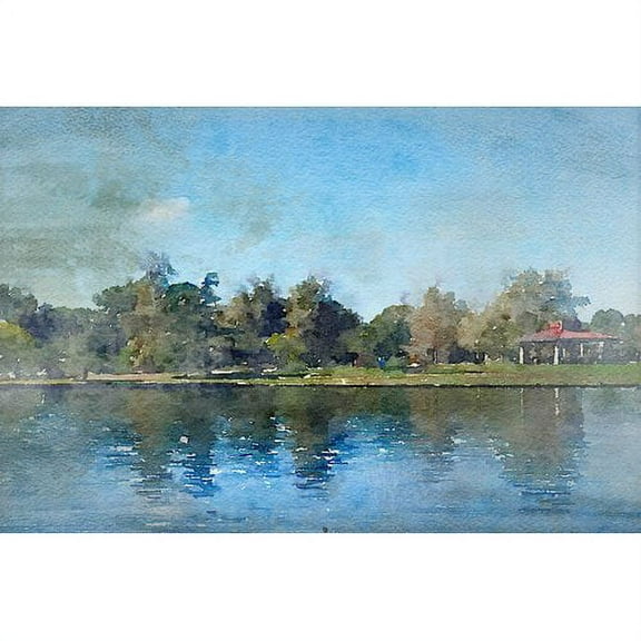 Marmont Hill - "Lake Balboa at Summer" by Irena Orlov Painting Print on Wrapped Canvas