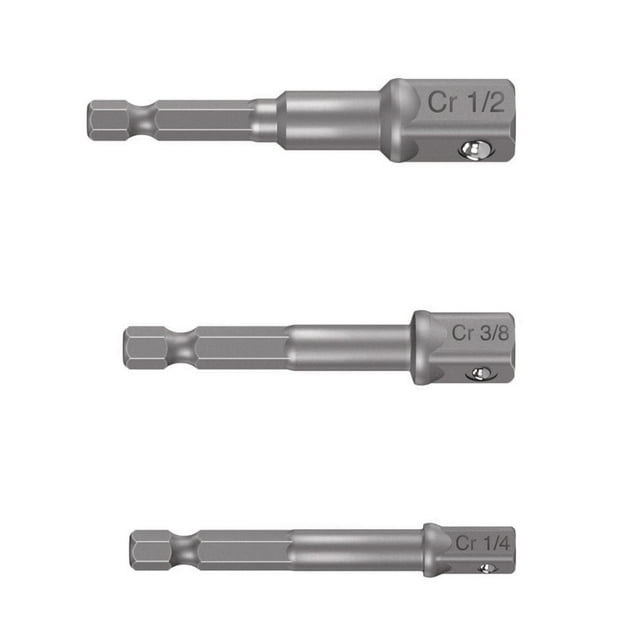 Juego de 3 adaptadores Truper Para dados de 1/4 3/8 y 1/2 Uso industrial