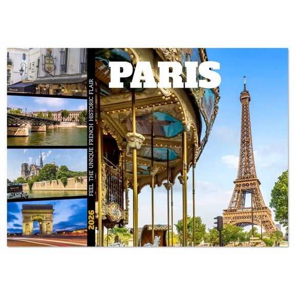 PARIS Feel the unique French historic flair (Monthly Wall Calendar 2026 11.7 x 16.5 (open)), CALVENDO 14 Month Calendar