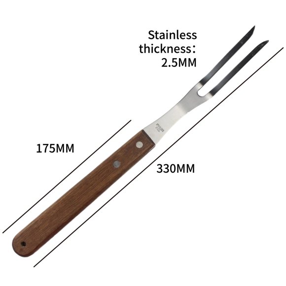50 Pcs Fourchettes à Viande de Qualité Commerciale en Vrac : Outils de Tranchage en Acier Inoxydable avec Poignées Courtes en Bois Dur, Qualité Européenne pour l'Extérieur, Fourniture Directe du Fabricant (RC01)
