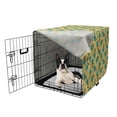 thumbnail image 5 of Turquoise Blue Dog Crate Cover, Abstract Pattern of Flower Petal with Peduncle, Easy to Use Pet Kennel Cover Small Dogs Puppies Kittens, 7 Sizes, Camel Dark Turquoise, by Ambesonne, 5 of 6