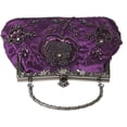 thumbnail image 4 of Womens Vintage Floral Beaded Rhinestone Embroidery Clutch Sequin Crossbody Bag Evening Handbag for Bridal Wedding Party Prom, 4 of 7