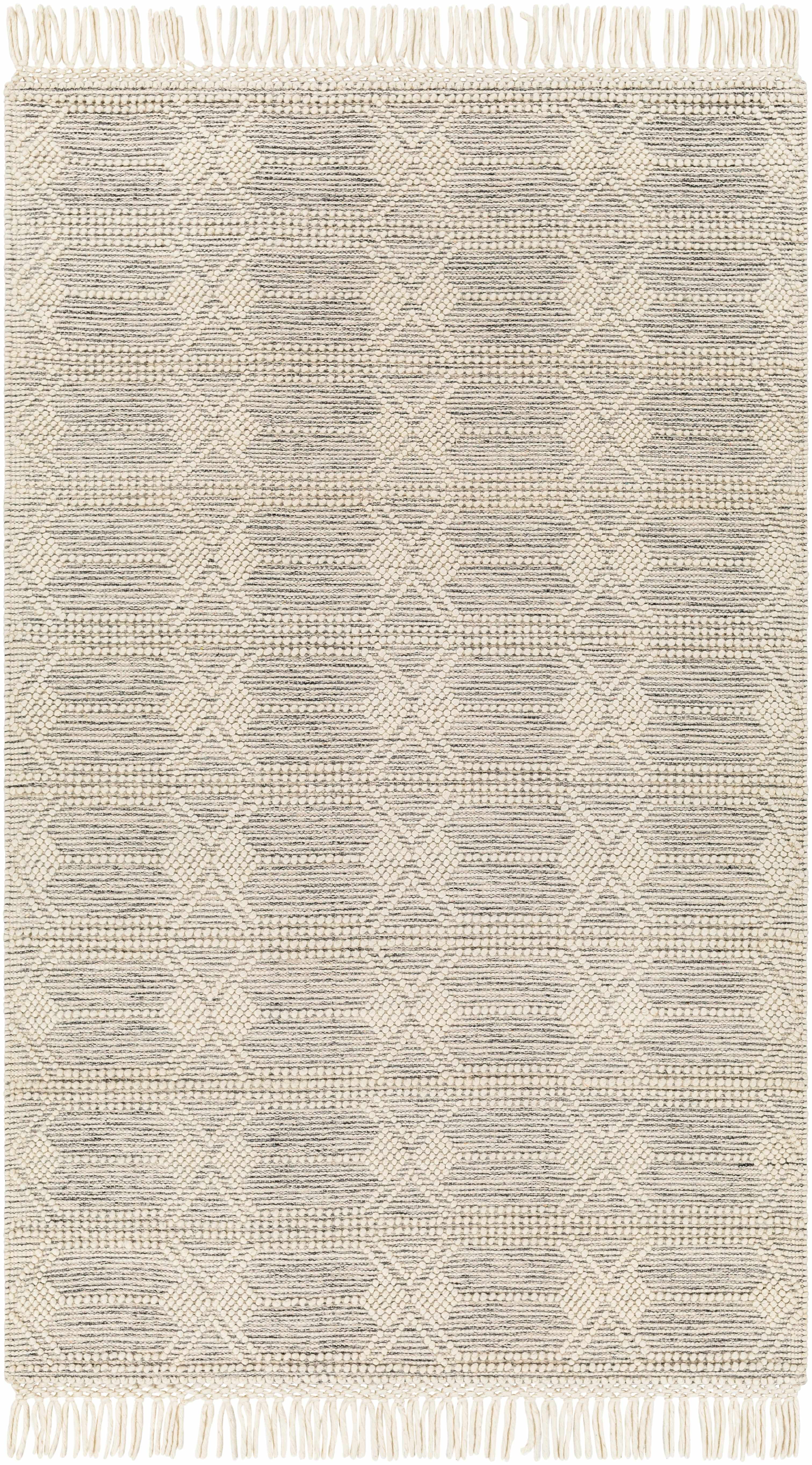 BoutiqueRugs Chars Traditional, Transitional Runner Rug - Ivory, Black - 2' x 5' Runner