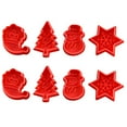 thumbnail image 3 of Cagogo under $5 1Pcs Christmas Cookie Cutter, 4Pcs Christmas Cookie Plunger Cutter Set,Christmas Theme Cookie Mould for Baking,Double-sided Plastic Cookie Stampers, 3 of 9