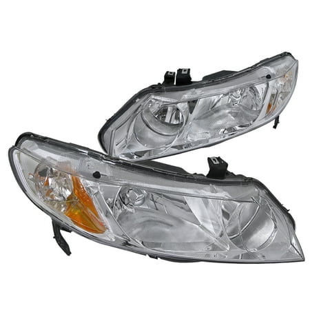 Spec-D Tuning 2006-2011 Honda Civic 4Dr Oem Style Headlights Pair 2006 2007 2008 2009 2010 2011 (Left + Right)