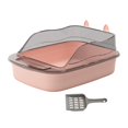 thumbnail image 2 of Stgfyxgs Cat Litter s Toilet Anti Splashing 50x34x18cm Cat Sand Box with High Side Cat Sand Basin Large Bedpan Kitty Litter Pan pink, 2 of 9