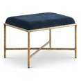 thumbnail image 1 of Meridian Furniture Valley Navy Chenille Fabric Bench, 1 of 8