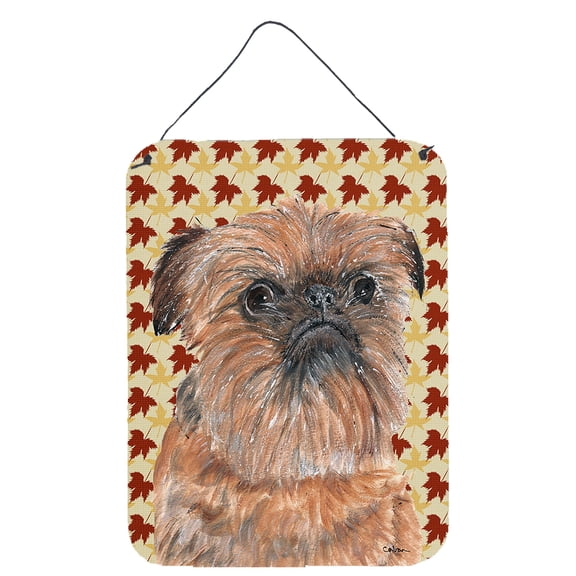 Brussels Griffon Fall Leaves Wall or Door Hanging Prints