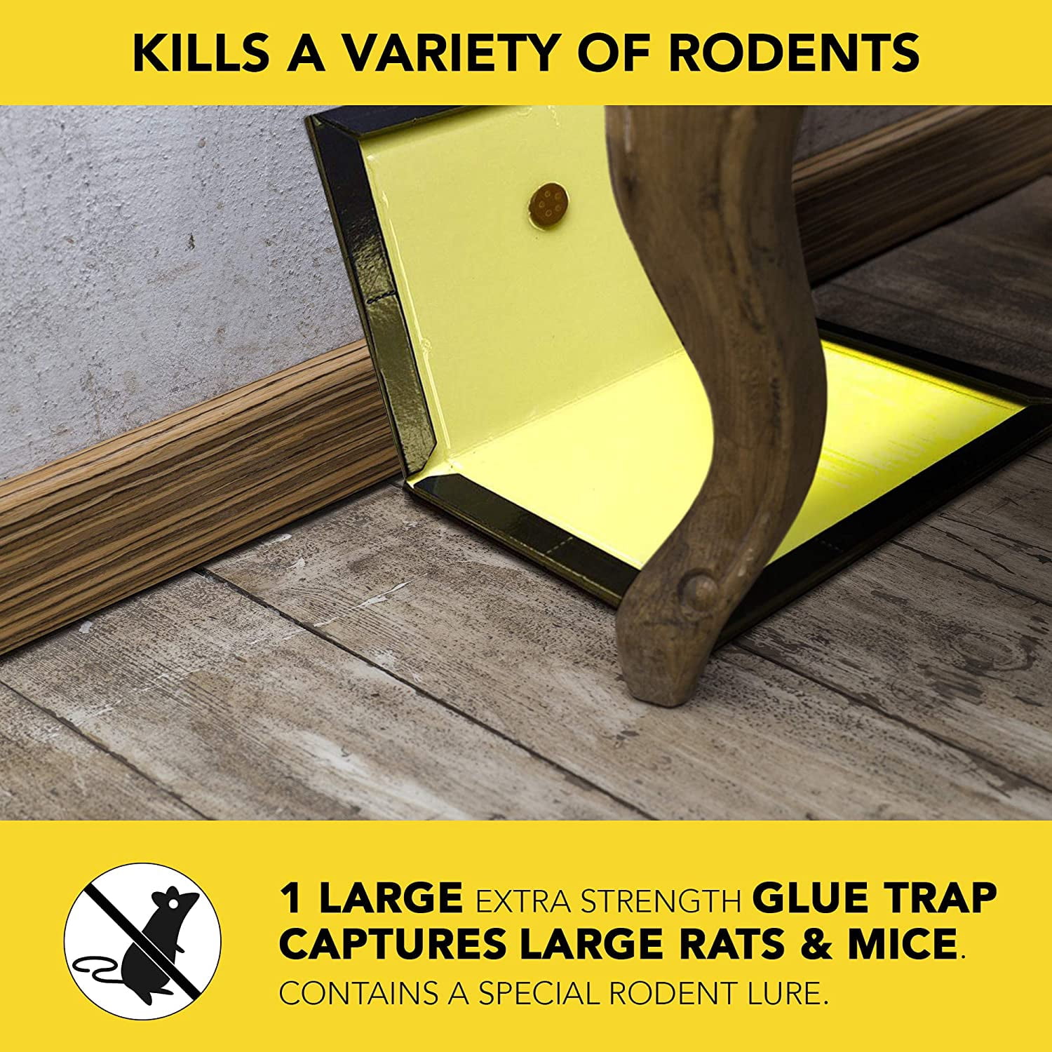 Harris Super Size Rat and Mouse Glue Trap, Extra Large Surface, Non Toxic, Ready to Use, No Bait Required 3PCK