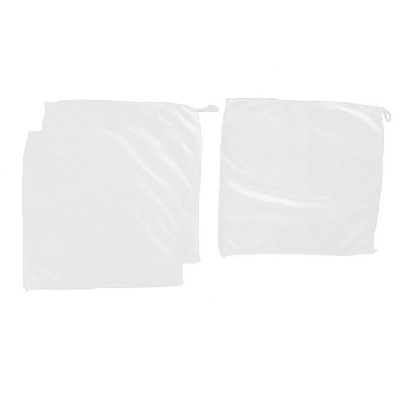 PiccoCasa Home Microfiber Water Absorbent Towel Washcloth 12"x12" White 3Pcs