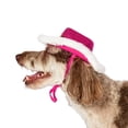 thumbnail image 5 of Vibrant Life Holiday Pet Santa Cowboy Hat for Dogs, Pink, Medium/Large, 5 of 8