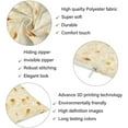 thumbnail image 4 of Burrito Tortilla Body Pillow Cover Burritos Tortillas Funny Food Realistic Long Pillow Case Protector with Zipper Decorative Soft Cushion Large Pillowcases for Bedroom,Sofa,Home Gifts 20"x54", 4 of 6