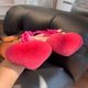 thumbnail image 4 of Llavero con forma de cadena de amor de piel de conejo Rex real de silicona, exquisito colgante para mochila escolar, adornos para pareja, llavero para coche, 4 of 6