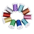 thumbnail image 2 of Simthread 10 Essential Colors Metallic Embroidery Machine Thread Kit 500M(550Y) for Computerized Embroidery and Decorative Sewing - Essential 1, 2 of 3
