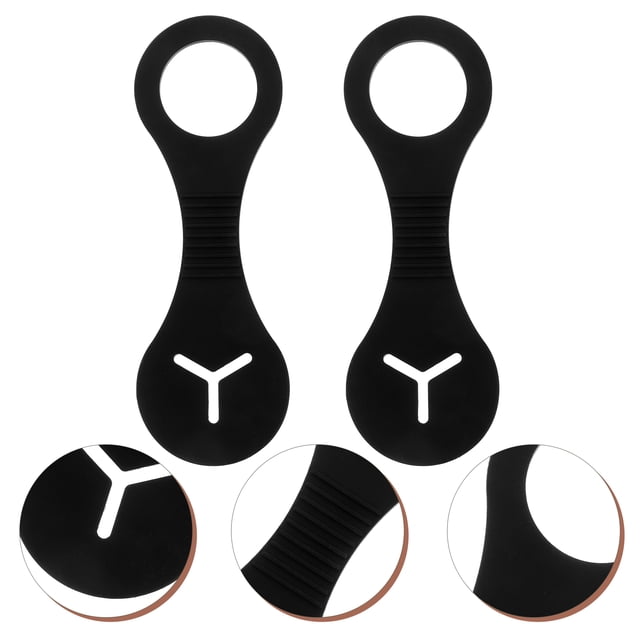 WHAMVOX 2Pcs Dog Waste Bag Carrier Black with Large Bearing Capacity Practical Outdoor Use