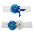 thumbnail image 1 of Conjunto de liga nupcial de boda vintage Decoración elástica blanca perfecl encajes liga nupcial, 1 of 8