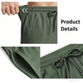 thumbnail image 4 of HISDERN Men's Athletic Shorts Soft Drawstring Elastic Waist Quick Dry Gym Shorts with Pockets for Daily, 4 of 7
