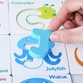 thumbnail image 4 of Abbracc Kids Wooden Letter ABC Alphabet Animal Puzzle Pre-School Learning Toy, 4 of 9