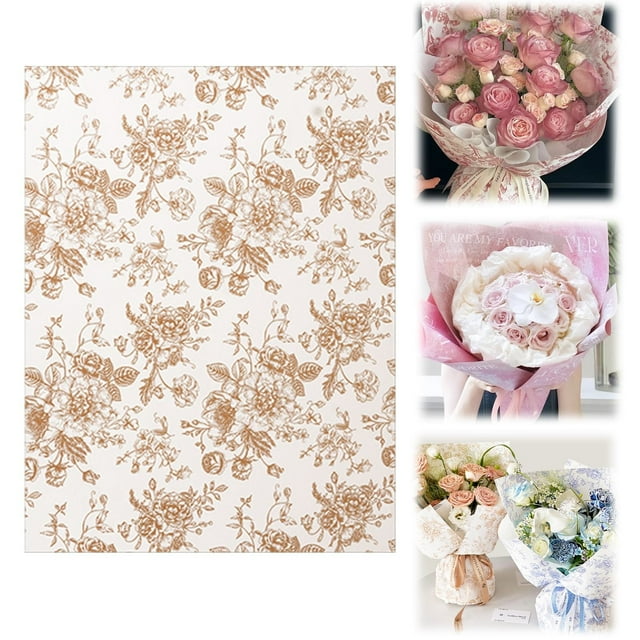 Cqxid Gift Wrapping Paper Under $5 Floral Wrapping Paper Mini Roll White Flowers Gift Wrap Paper For Birthday Wedding Wrapping