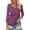 Dark Purple, variant on EDFBUYKRS Womens Tops Dressy Casual Long Sleeve Shirts for Women Color Block V Neck Shirts Tunic Tops Loose Blouses Black T Shirts Sweatshirts Pullover Size L
