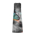 thumbnail image 4 of SMihono Robe Maxi Bohème d'Été pour Femmes Grande Taille Mode d'Été pour Femmes Imprimée à Col en V Sans Manches à Enfiler avec Poches Robe de Plage Évasée Robe Soleil, 4 of 5
