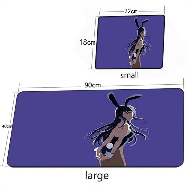 Bunny Girl Sakurajima Mai Mouse Pad Xxl Gaming Accessories Keyboard Desk Mat Computer PC Gamer Cabinet Carpet Large Mousepad Rug