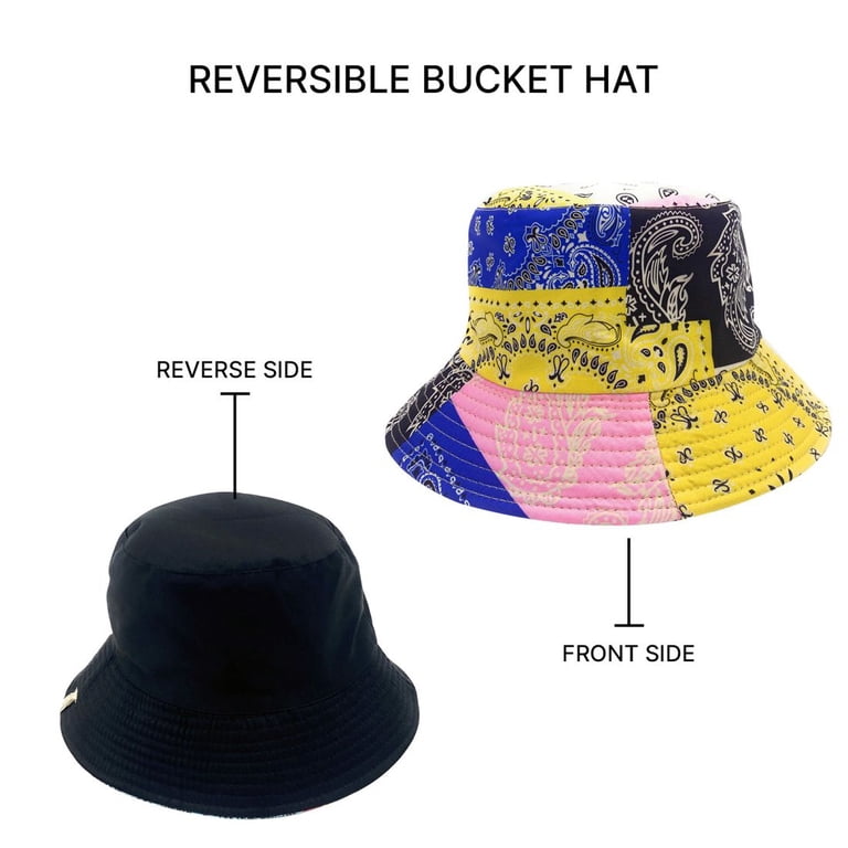 Empire Cove Paisley Bandana Reversible Bucket Hat Fisherman Cap