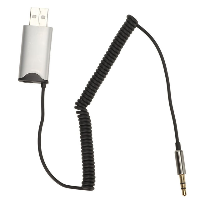 BT AUX Adapter USB 2.0 to 3.5mm Easy Connection Inbuilt Mic 11yd Distance AUX BT Receiver for Car Home Computer