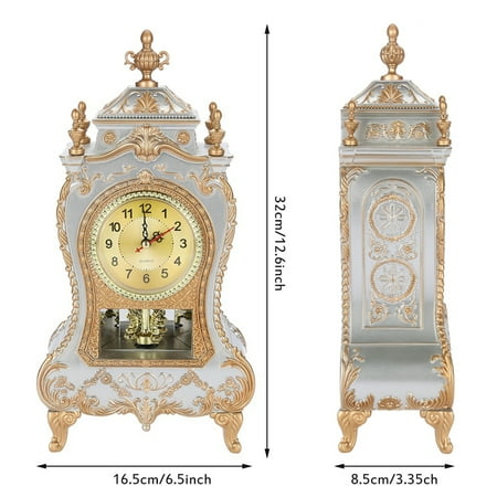 Spptty Vintage Style Plastic Table Clock Antique Home Hotel