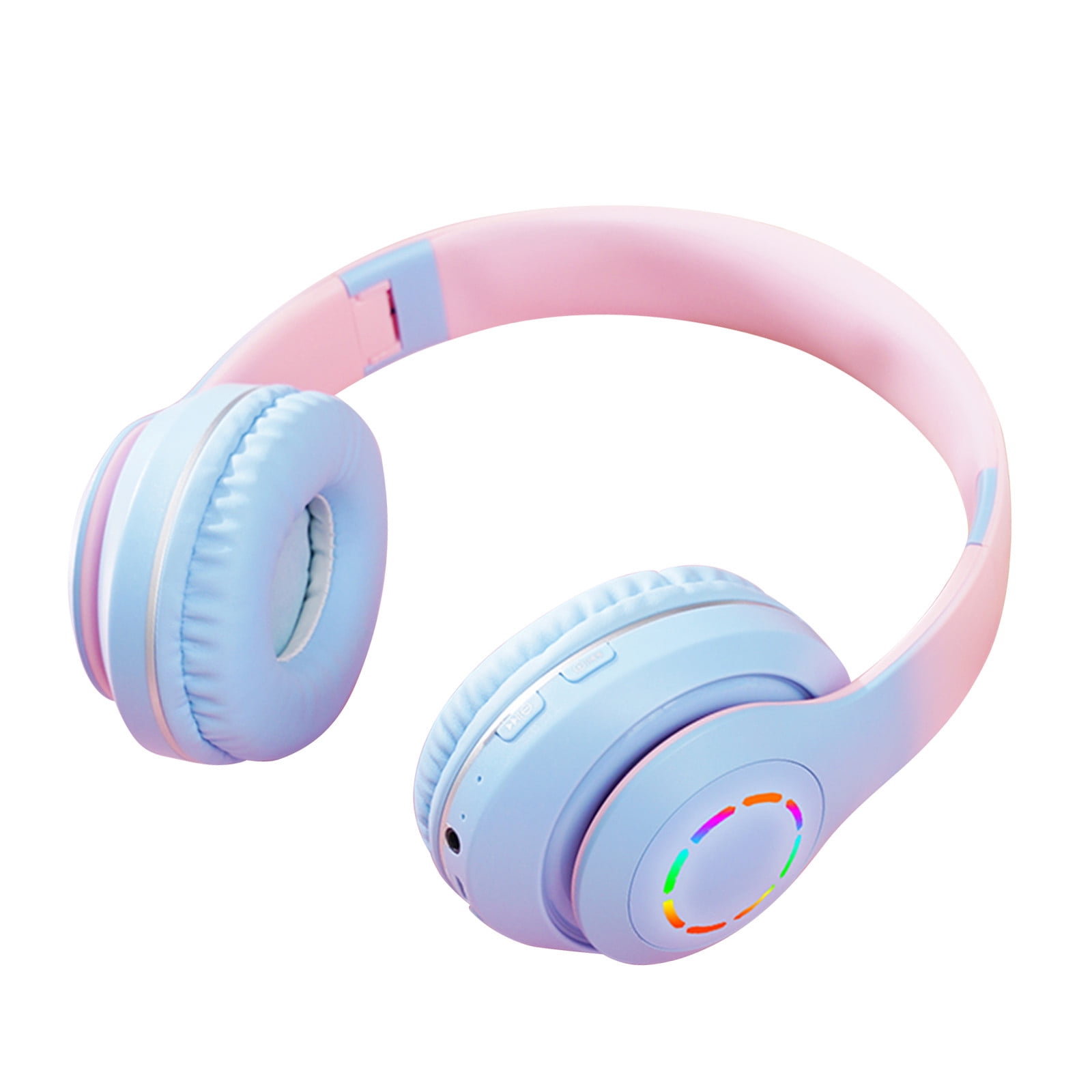 Active Noise Cancelling Headphones Bluetooth Headphones Wireless Headphones Over Ear with Microphone Deep Bass, Comfortable Protein Earpads, 30 Hours Playtime for Travel/Work - Blue
