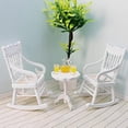 thumbnail image 2 of Miniature Dollhouse End Table 1:12 Scale Wooden Furniture Round Side Tea Table Model for Dollhouse Living Room Scene Decoration (White), 2 of 6