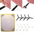 thumbnail image 2 of Triangle Bed Sheet Holder Straps Adjustable Non-Slip Elastic Mattress Corner Clips with Heavy Duty Grippers Clips Set of 4,Black/White, 2 of 6