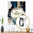 thumbnail image 3 of Designart "Cerulean Waves in Geode V" Abstract Mirror Wall Decor - Modern Blue Abstract Large Printed Mirror Wall Decor For Bedroom - 32" x 24" Inch, 3 of 5