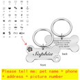 thumbnail image 1 of Personalized Collar Pet ID Tag Engraved Pet ID Name for Cat Puppy Dog Tag Pendant Keyring Bone Tag Pet Accessories Dropshipping qym unisex, 1 of 2