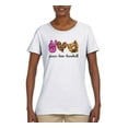 thumbnail image 3 of Peace Love Baseball Sports Womens Graphic T-Shirt, White, 3X-Large, 3 of 5