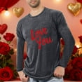 thumbnail image 2 of Lovzfmll Haut de Pyjama Athlétique à Manches Longues Col Rond pour Hommes Imprimé Cœur Gris, m, 2 of 4