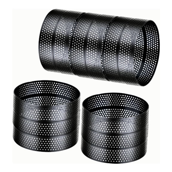 12 Pack Commercial Tart Molds 3.15 Inch Round Non Deforming Cake Baking Tool