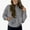Gray, variant on pstuiky Sweatshirt for Women, Women Solid Color Round Neck Long Sleeve Sweatshirt Tailored Fit Athletic Oversized Autumn Sweatshirt Women Coats for Women Army Green L