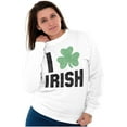 thumbnail image 4 of St Patricks Day Irish Pride Shamrock Unisex Plus Fleece Graphic Sweatshirt Brisco Brands 3X, 4 of 5