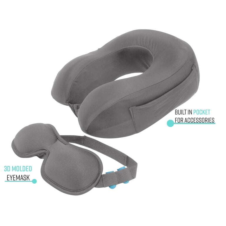 G-Force 3 Piece Travel Neck Pillow Set with Earplugs & Eye  display picture 1
