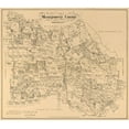thumbnail image 2 of Walsh 22x20 White Modern Wood Framed Museum Art Print Titled - Montgomery County Texas - Walsh 1880, 2 of 4