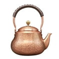 thumbnail image 4 of Tetera de cobre martillado Tetera vintage martillada para restaurante, picnic al aire libre estilo B, 4 of 10