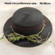 thumbnail image 2 of 56-58 cm circunferencia del sombrero sombrero de paja de mimbre femenino sombrero de verano sombrilla al aire libre sombrero de playa protector solar sombrero de copa plano plegable, 2 of 5