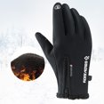 thumbnail image 2 of Guardoinrt Mens Winter Gloves Waterproof Touch Screen Running Sports Winter Warm Gray black M 1Set, 2 of 6