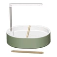 thumbnail image 1 of Bañera para loros, ducha automática para pájaros, contenedor de bañera con perchas de madera y bomba para periquitos, pájaros pequeños y medianos. Cabezal de ducha blanco, 1 of 5
