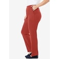 thumbnail image 3 of Woman Within Plus Size Tall 7-Day Straight-Leg Elastic-Waist Stretchy Knit Pant, 3 of 6