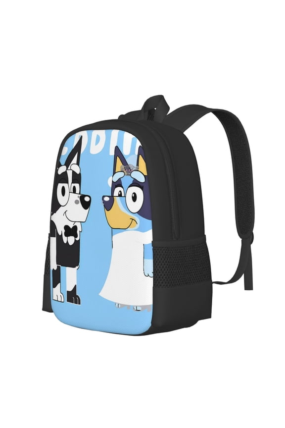 Bluey Pattern Student Backpack School backpack Large Capacity Durable and Ergonomic Backpack with Laptop Compartment and Multiple Pockets