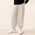 thumbnail image 3 of Plebaso Boys Girls Baggy Jogger Sweatpants Elastic Waist Casual Trousers Corduroy Pants with Pockets for Kids, 3 of 6